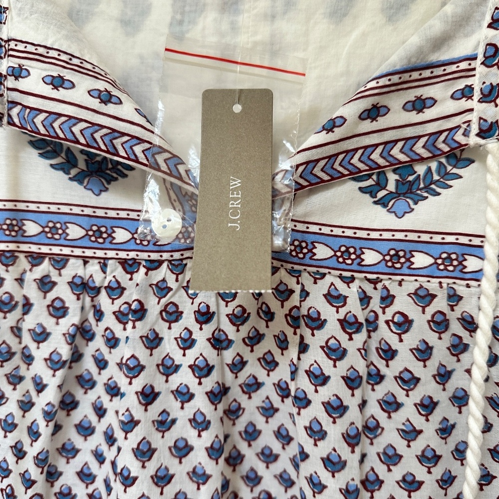 J. Crew Point Sur Boho 100% Cotton Top Long Sleeve Size 12 - Picture 12 of 14